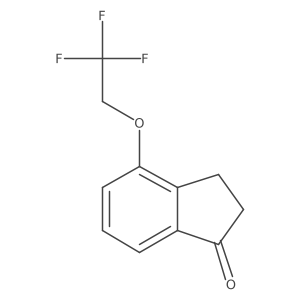 4-(2,2,2-Trifluoroethoxy)-2,3-dihydro-1H-inden-1-one结构式