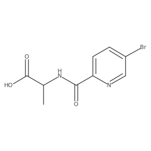 (2R)-2-[(5-bromopyridin-2-yl)formamido]propanoic acid Structure