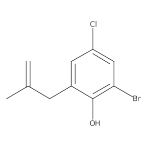 2-Bromo-4-chloro-6-(2-methyl-2-propen-1-yl)phenol Structure