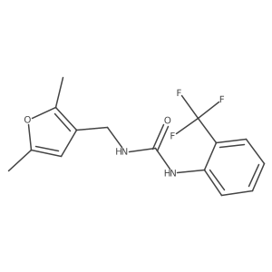 1-((2,5-Dimethylfuran-3-yl)methyl)-3-(2-(trifluoromethyl)phenyl)urea结构式