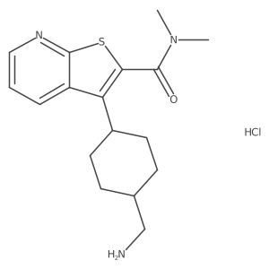 3-(4-(Aminomethyl)cyclohexyl)-N,N-dimethylthieno[2,3-b]pyridine-2-carboxamide hydrochloride Structure
