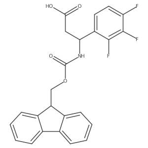 (3R)-3-({[(9H-fluoren-9-yl)methoxy]carbonyl}amino)-3-(2,3,4-trifluorophenyl)propanoic acid Structure