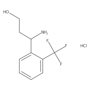 3-Amino-3-[2-(trifluoromethyl)phenyl]propan-1-ol;hydrochloride Structure