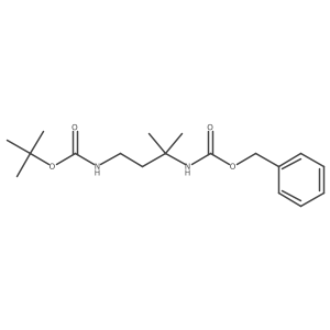 Carbamic acid, N-[3-[[(1,1-dimethylethoxy)carbonyl]amino]-1,1-dimethylpropyl]-, phenylmethyl ester结构式