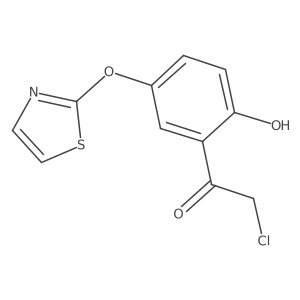 2-Chloro-1-[2-hydroxy-5-(1,3-thiazol-2-yloxy)phenyl]ethan-1-one结构式