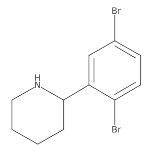 (R)-2-(2,5-Dibromophenyl)piperidine结构式