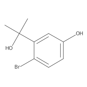 4-Bromo-3-(2-hydroxypropan-2-yl)phenol结构式