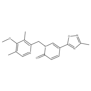 1-[(4-methoxy-3,5-dimethylpyridin-2-yl)methyl]-5-(3-methyl-1,2,4-oxadiazol-5-yl)pyridin-2(1H)-one结构式
