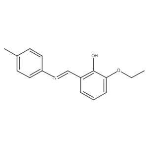 2-ethoxy-6-{(E)-[(4-methylphenyl)imino]methyl}phenol Structure