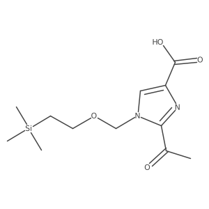 2-Acetyl-1-[[2-(trimethylsilyl)ethoxy]methyl]-1h-imidazole-4-carboxylic acid结构式