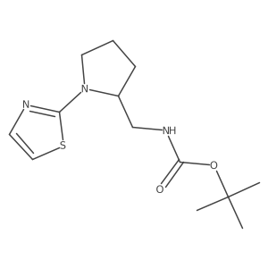 Tert-butyl ((1-(thiazol-2-yl)pyrrolidin-2-yl)methyl)carbamate Structure