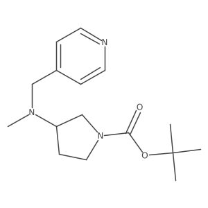 (R)-tert-butyl 3-(methyl(pyridin-4-ylmethyl)amino)pyrrolidine-1-carboxylate Structure