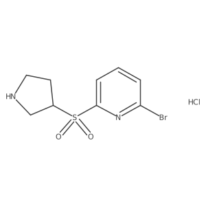 (S)-2-bromo-6-(pyrrolidin-3-ylsulfonyl)pyridine hydrochloride结构式