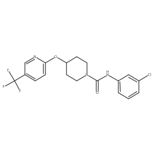 N-(3-chlorophenyl)-4-((5-(trifluoromethyl)pyridin-2-yl)oxy)piperidine-1-carboxamide结构式