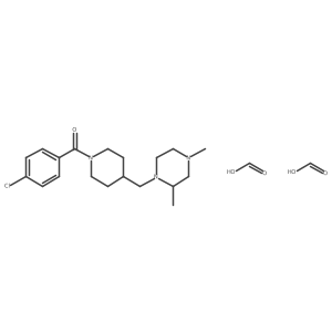 (4-Chlorophenyl)(4-((2,4-dimethylpiperazin-1-yl)methyl)piperidin-1-yl)methanone diformate结构式