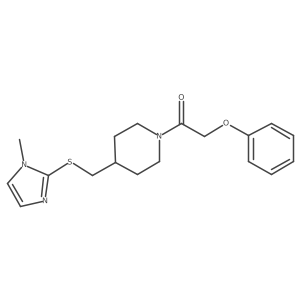 1-(4-(((1-methyl-1H-imidazol-2-yl)thio)methyl)piperidin-1-yl)-2-phenoxyethanone结构式