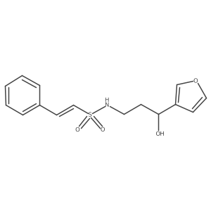 (E)-N-(3-(furan-3-yl)-3-hydroxypropyl)-2-phenylethenesulfonamide Structure