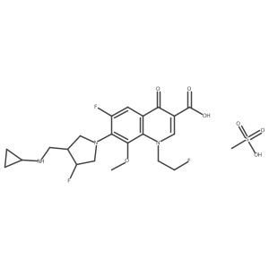 Lascufloxacin mesylate Structure