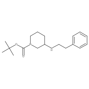 (R)-tert-butyl 3-(phenethylamino)piperidine-1-carboxylate结构式