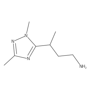 3-(dimethyl-1H-1,2,4-triazol-5-yl)butan-1-amine结构式