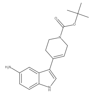 5-amino-3-(N-t-butoxycarbonyl-1,2,5,6-tetrahydropyrid-4-yl)-1H-indole Structure
