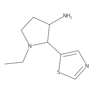 1-Ethyl-2-(1,3-thiazol-5-yl)pyrrolidin-3-amine Structure
