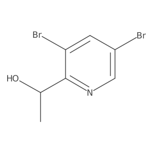 (1r)-1-(3,5-Dibromopyridin-2-yl)ethan-1-ol结构式