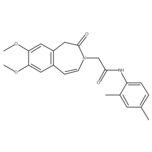2-(7,8-dimethoxy-2-oxo-1,2-dihydro-3H-3-benzazepin-3-yl)-N-(2,4-dimethylphenyl)acetamide结构式