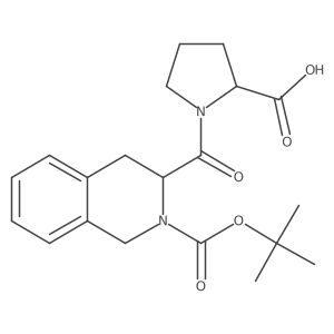 1-{[(3S)-2-(tert-butoxycarbonyl)-1,2,3,4-tetrahydroisoquinolin-3-yl]carbonyl}-L-proline Structure