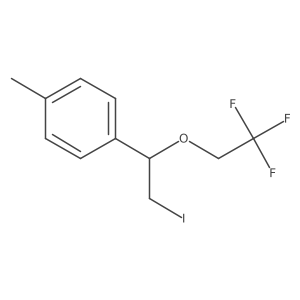 1-[2-Iodo-1-(2,2,2-trifluoroethoxy)ethyl]-4-methylbenzene结构式