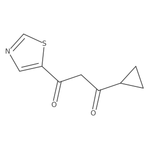 1-Cyclopropyl-3-(1,3-thiazol-5-yl)propane-1,3-dione Structure