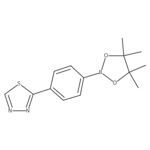 2-[4-(4,4,5,5-Tetramethyl-1,3,2-dioxaborolan-2-yl)phenyl]-1,3,4-thiadiazole Structure