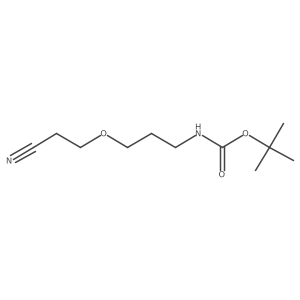 1,1-Dimethylethyl N-[3-(2-cyanoethoxy)propyl]carbamate Structure