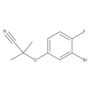 2-(3-Bromo-4-fluorophenoxy)-2-methylpropanenitrile Structure