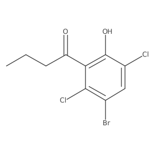 1-(3-Bromo-2,5-dichloro-6-hydroxyphenyl)butan-1-one结构式