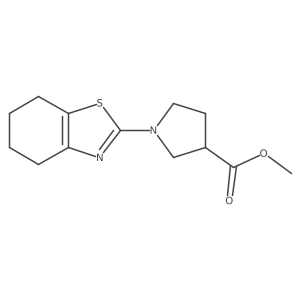 1-(4,5,6,7-Tetrahydro-2-benzothiazolyl)-3-pyrrolidinecarboxylic acid methyl ester结构式