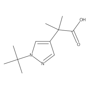 2-(1-tert-Butyl-1H-pyrazol-4-yl)-2-methylpropanoic acid Structure