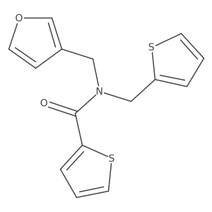N-(furan-3-ylmethyl)-N-(thiophen-2-ylmethyl)thiophene-2-carboxamide结构式