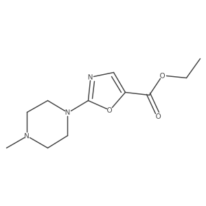 Ethyl 2-(4-methylpiperazin-1-yl)oxazole-5-carboxylate结构式