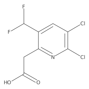 2-[5,6-dichloro-3-(difluoromethyl)-2-pyridyl]acetic acid结构式