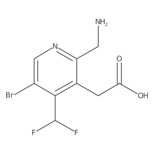 2-(Aminomethyl)-5-bromo-4-(difluoromethyl)pyridine-3-acetic acid结构式