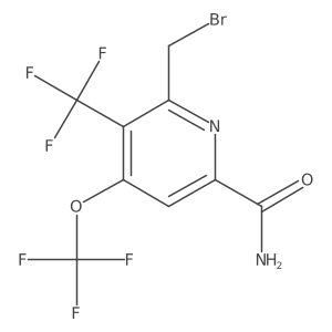 2-(Bromomethyl)-4-(trifluoromethoxy)-3-(trifluoromethyl)pyridine-6-carboxamide结构式