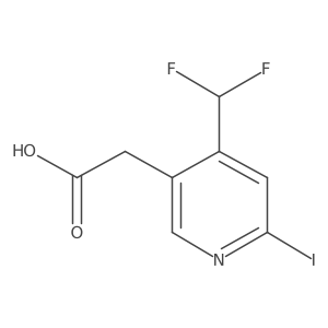 2-(4-(Difluoromethyl)-6-iodopyridin-3-yl)acetic acid Structure