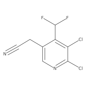 2,3-Dichloro-4-(difluoromethyl)pyridine-5-acetonitrile结构式