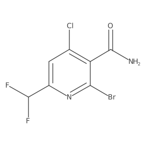 2-Bromo-4-chloro-6-(difluoromethyl)nicotinamide Structure