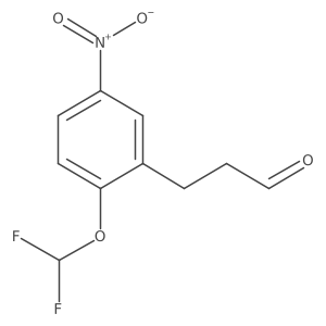2-(Difluoromethoxy)-5-nitrophenylpropanal Structure