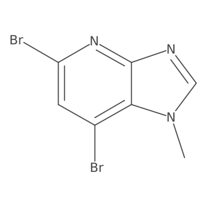 5,7-Dibromo-1-methyl-1H-imidazo[4,5-b]pyridine结构式