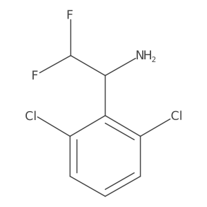 1-(2,6-Dichlorophenyl)-2,2-difluoroethan-1-amine结构式