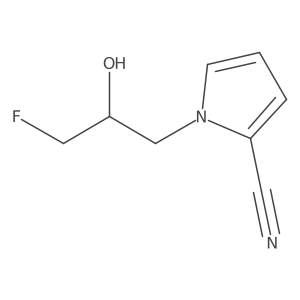 1-(3-Fluoro-2-hydroxypropyl)-1H-pyrrole-2-carbonitrile结构式