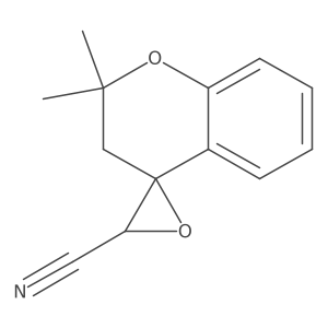 2,2-Dimethyl-2,3-dihydrospiro[1-benzopyran-4,2'-oxirane]-3'-carbonitrile结构式